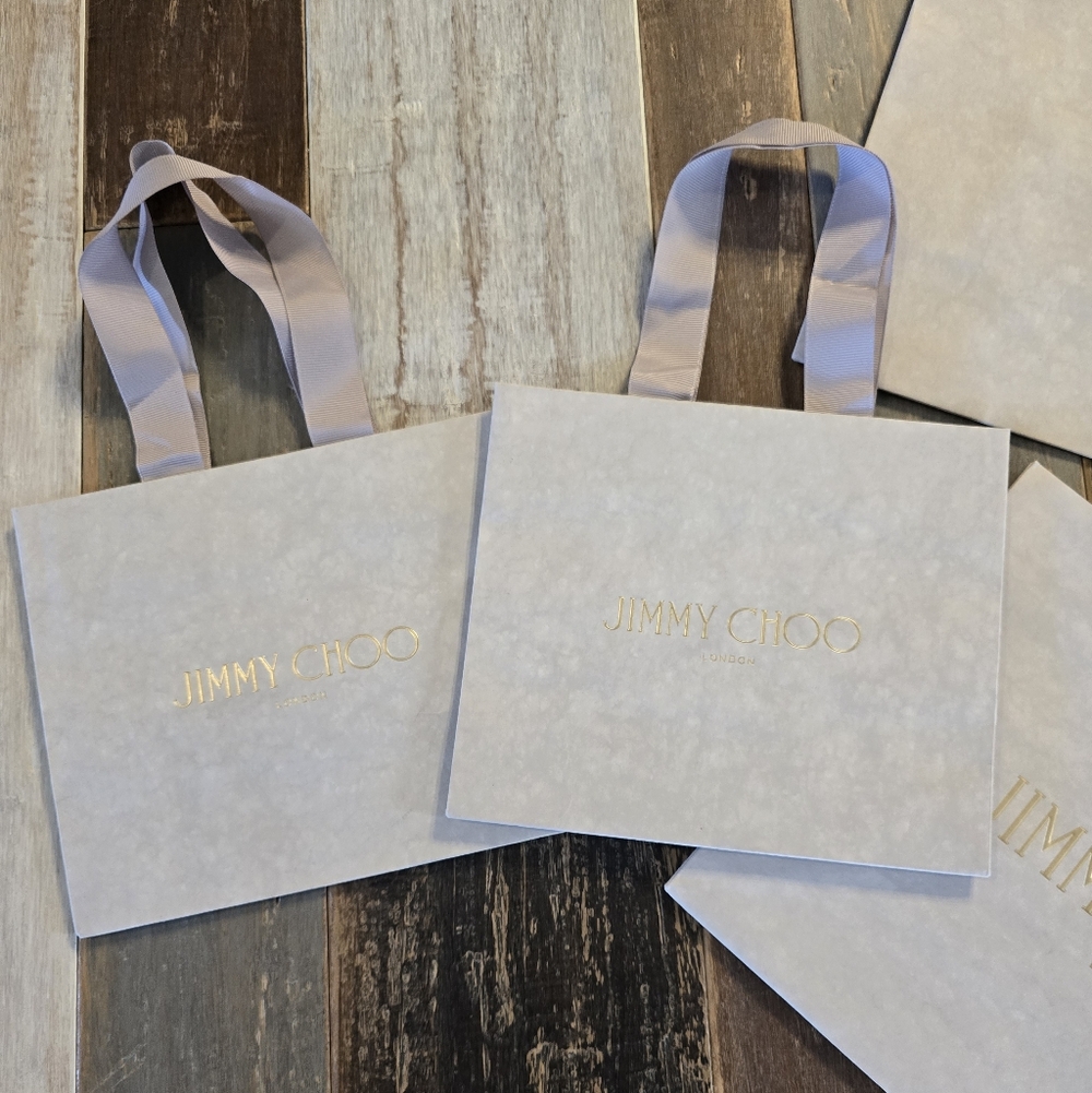 Jimmy Choo Cream/Gray Gift Bag Set - Picture 5 of 13